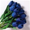 Anaoo 12 Pezzi Tulipani Fiori Artificiali Finti in Lattice Realistico Bouquet Decorazione per Nozze, Composizioni Floreali, Feste, Natale, Matrimoni, Casa, Ufficio, Effetto, Blu Scuro