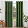 EMEMA Tende Morbide Oscuranti Isolanti Termiche in Velluto con Occhielli 2 Pannelli per Soggiorno e Camera da Letto 140 x 280 cm Verde Erba