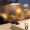 karidi Lampada da lettura a LED con morsetto a batteria, lampada da libro con 24 LED per bambini, luce da lettura ricaricabile USB, 3 modalità di temperatura di colore e 5 luminosità dimmerabile, flessibile