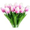 MQIAN 10 Pezzi Tulipani Artificiali, Fiori Artificiali, Fiori Decorativi per Camera di Nozze, Matrimoni, San Valentino, Festa della Mamma, Pasqua (Viola)