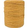 APREGGIO Corda Macramé 3mm x 100m, Filato di Cotone a Torsione Singola (Single Twist) per Arazzi, Portapiante e Decorazioni DIY - Colore: Giallo Senape