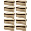 cyclingcolors 10x Supporto doga monodoga 63 x 8 mm in plastica per rete letto telaio in legno, terminale fissaggio con linguetta graffetta vite - beige