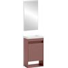 Schildmeyer Gästebad Set Avio 160733, lavabo e specchio, malva