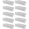 cyclingcolors 10x Supporto doga incassabile 53 x 8 mm in plastica per rete letto telaio in legno, terminale fissaggio a mortasa - bianco