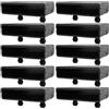 cyclingcolors 10x Supporto doga semplice 63 x 12 mm in plastica per rete letto telaio in metallo, terminale fissaggio con clip a tenone - nero