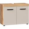 trendteam smart living - Ivrea - Mobiletto da bagno - Cashmir (beige/rovere - Mobile sottolavabo con 2 ante - 72 x 56 x 34 cm (L x A x P)