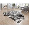 Hanse Home NORTHRUGS Tappeto Palma per interni ed esterni, 80 x 150 cm, resistente alle intemperie, design moderno a zig-zag, per balcone, terrazza, giardino, giardino d'inverno, soggiorno, impermeabile, colore