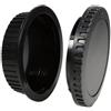 REFLEX CAMERA Kit copriobiettivo + copriobiettivo posteriore per fotocamere DSLR, compatibile con fotocamere DSLR Sony, Canon, Nikon, Panasonic e Leica (per fotocamere Canon EF Mount)