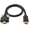 System-S Cavo HDMI 2.0, 50 cm, tipo A maschio a maschio, adattatore avvitabile, colore nero