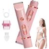 Midslinee Rasoio Elettrico Donna, Rasoio Elettrico Corpo Donna, 2 in 1 Rasoio Donna Inguine, nna Viso Bikini Corpo Tagliapeli corporeo per donna Epilatore per zona Bikini-Trimmer Impermeabile
