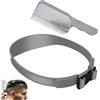 Bamyli Tagliacapelli regolabile, aiuto per tagliare i capelli, stencil per barba, pettine per tagliacapelli, fascia curva in silicone