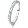 Gold Gala Anello Veretta Riviera in Argento 925 Rodiato con Zirconi Bianchi Donna Ragazza (18)