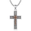 ROMANTICWORK Collana a croce in argento sterling 925, con ciondolo a forma di croce cristiana, con croce gotica, regalo per uomo e donna
