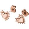 Purelei Orecchini a cuore delicati - impermeabili | Piccoli orecchini a cuore in stile vintage in acciaio inossidabile e placcatura in oro 14K/18K | Delicato simbolo di amore e spirito Aloha, normale