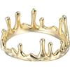 Bellitia Jewelry Anello Regolabile Donna Argento 925 Placcato in Oro, Anello di Anniversario Goccia Magma Anello Regalo per Uomini e Donne, Magma Anelli Personalità Unica