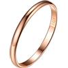 Silvora Anello per Donna Coppia 2/3/5mm Largo Anelli Amicizia Promessa Sollievo dallo Stress Argento Sterling/Oro Rosa Anelli Impilabili Personalizzabile Dimensioni IT dell'anello #7-27