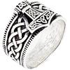 Treasure Bay TreasureBay Anello vichingo in argento 925 Thors Hammer Mjolnir da uomo in argento norreno scandinavo punk per uomo, Argento Sterling