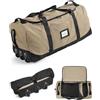 BAGSMART Borsa da viaggio pieghevole con ruote, 80 l, leggera, borsa sportiva a 3 ruote, grande borsa da viaggio da uomo e da donna, può essere arrotolata e conservata, marrone