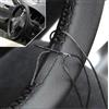 AUTOXBERT Coprivolante in pelle da 38 cm, cucitura su avvolgente, traspirante, antiscivolo, per Nissan Qashqai Toyota Camry RAV4 VW Golf