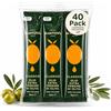 Mantova Olio Extra Vergine di oliva italiano Monodosi 40 x 3 (tot 120) da 10 ml ciascuna - tot 1200 ml, superiore, fruttato, amaro piccante, flow pack pratico per ristorazione, uffici, catering