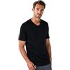 ALPIN LOACKER T-Shirt Uomo in Lana Merino - Maglietta Termica a Manica Corta per Sport e Outdoor, Scollo a V Nero, XL