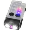 BORUIT V20 Torcia LED Potente Professionale 1000LM con 365nm UV, Rosso Verde Blu Calda Luce, 180° Ruotabile, 110 dB-Buzzer Mini Ricaricabile Torce, 13 Modalità IP67 Impermeabile USB Flashlight