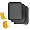 Vexaflow Set of 3 Vaschetta per Scarpe, Bandeja Impermeabile per Scarpe, Scarpiera da Esterno Impermeabile, Vaschette Raccogligocce Multiuso per Interni ed Esterni, Scarpiera Plastica Antigoccia