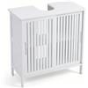 MY FAT GORILLA Mobile sottolavabo in bambù bianco - mobili da bagno - 60 x 30 x 60 cm - Mobile da bagno - Mobile sottolavabo - Mobile lavabo - mobile da bagno