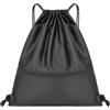 Ziyonix Sacca Zainetto Sportiva Gym Sack, 42 x 49 cm Sacchetta Grande Sport Ginnastica Nuoto Borsa Coulisse Palestra Impermeabile per Scuola Scarpe Piscina Palestra Escursionismo All'aperto(Nero)