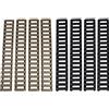 Easyhomie Picatinny - 8 protezioni per le mani in gomma, 20 mm, 1 x 7, resistenti al calore, per fucili e fucili (4 x nero, 4 x colore sabbia)