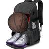 KINGSLONG Zaino da pallacanestro, borsa da calcio, grande capacità, softball, con scomparto per scarpe e ganci per recinzione, leggero pallavolo, softball, attrezzatura per caschi, cappelli, scarpe
