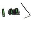 APLUSGEAR Mirine in Fibra Ottica con Ottica Anteriore e Posteriore in Metallo Rossa e Verde per G17/17L/19/22/23/24/26/27/33/34/35 (Verde)