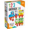 Headu-123 Grandi Treni Gioco educativo Montessori, Colore: Arancione, DE52590