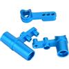 Dilwe 3Pcs Kit Combinazione Sterzo in Lega di Alluminio per HSP 1:10 RC Modello di Auto(Blu)