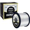 RIKIMARU Fluoro - Lenza da pesca rivestita in 100% fluorocarbon (trasparente, 13,6 kg/0,47 mm/1100 metri)