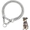 LOS ANDES Collare a catena per cani in metallo martingala, anti-tiro, anti-masticazione, per addestramento, cromato, a doppia maglia, per cani di piccola taglia (adatto per collo: 30-37 cm)