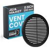 Repa Market Griglia di ventilazione rotonda nera 200 mm (apertura Ø) - griglie di ventilazione in plastica - Griglia di ventilazione con zanzariera per pareti, soffitti