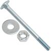 AERZETIX Set di 15 bulloni viti a testa tonda con quadro sottotesta M8x100mm / rondelle e dadi M8 / acciaio zincato/per fissaggio e assemblaggio