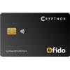 Cryptnox FIDO2 NFC Security Key Card - FIDO2 Level 1 Certified - Accesso senza password e 2FA via NFC o Contatto - Funziona con Windows, Mac, iOS, Android - Scheda Tap-to-Login ultra sottile