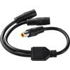 KUOQIY 0.3m 16AWG 12V DC 7.9x0.9 mm Cavo di Alimentazione, DC7909 Cavo di Alimentazione Solare DC 1 Maschio a 2 Femmina, per Pannelli Solari