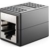 deleyCON Prolunga Cavo LAN RJ45, 10 Gbit/s, Connettore per Cat8/Cat7/Cat6/Cat5, Cavo Ethernet, Adattatore di Rete 10 Gigabit PoE - 1 Unità - Nero