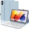 IVEOPPE Tastiera per XIAOMI REDMI Pad 2 Pro 2025/Pad Pro 2024 12.1, Cover Keyboard Italiano QWERTY, Senza fili Bluetooth Staccabile Custodia, Azzurro Cielo