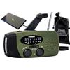 STRAVAK - Radio di emergenza solare e a manovella con torcia LED, power bank USB-C 2000 mAh, sirena SOS e sacca impermeabile