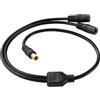 KUOQIY 0.6m 16AWG 12V DC 7.9x0.9 mm Cavo di Alimentazione, DC7909 Cavo di Alimentazione Solare DC 1 Maschio a 2 Femmina, per Pannelli Solari