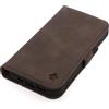 Porter Riley - Custodia in Pelle per iPhone 13 (6.1). Supporto/Copertura/Portafoglio Slot Per Schede, Supporto Orizzontale, Telaio Resistente (Marrone Cioccolato)