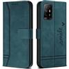 Bravoday Cover per Oppo A94 5G / Oppo A95 5G / Oppo F19 PRO + 5G / Oppo RENO5 Z 5G, Flip Custodia in Pelle PU Portafoglio Custodia per Oppo A94 5G / Oppo A95 5G, con Slot per Schede, Verde