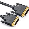 deleyCON 0,5m Corto DVI 24+1 - DVI-D Dual Link - HDTV 1080p Full-HD 3D Ready - Adattatore Monitor con Ferrite - Nero