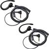HYSHIKRA Cuffie On Ear Jack 3,5 mm Solo ricezione Walkie Talkie Compatibile con radio portatili Motorola Sepura Rexon Wouxun Kenwood Baofeng Quansheng (nero forma G 2)