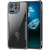 GIOPUEY Custodia per ASUS ROG Phone 9 Fe/Phone 8, Cover Rigida in PC + Morbida in TPU, Alta Trasparenza, Custodia Trasparente, Airbag Anti-Caduta, Nessun Ingiellimento - Black