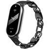 XIHAMA Compatibile con Xiaomi Mi Band 8/9,cinturino di ricambio design traforato, anello in acciaio inox, catena in pelle, cintura Mi band 8, cinturino elegante per orologi da donna